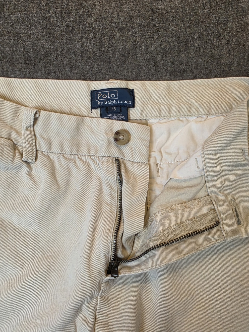 Polo by Ralph Lauren Beige Boys Chino Pants 16 Preppy Classic Sporty Comfort - Picture 9 of 12
